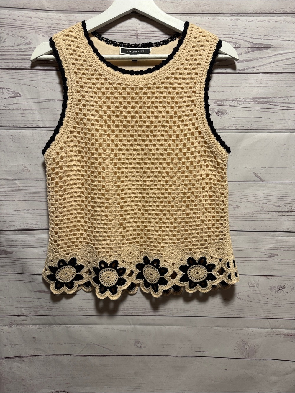 Melanie Lyne crochet tank top (lined)